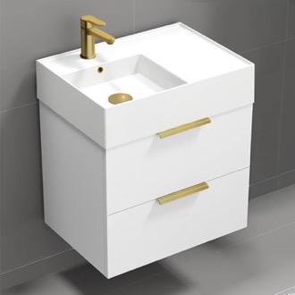 Bathroom Vanity Modern Bathroom Vanity, Wall Mount, 24